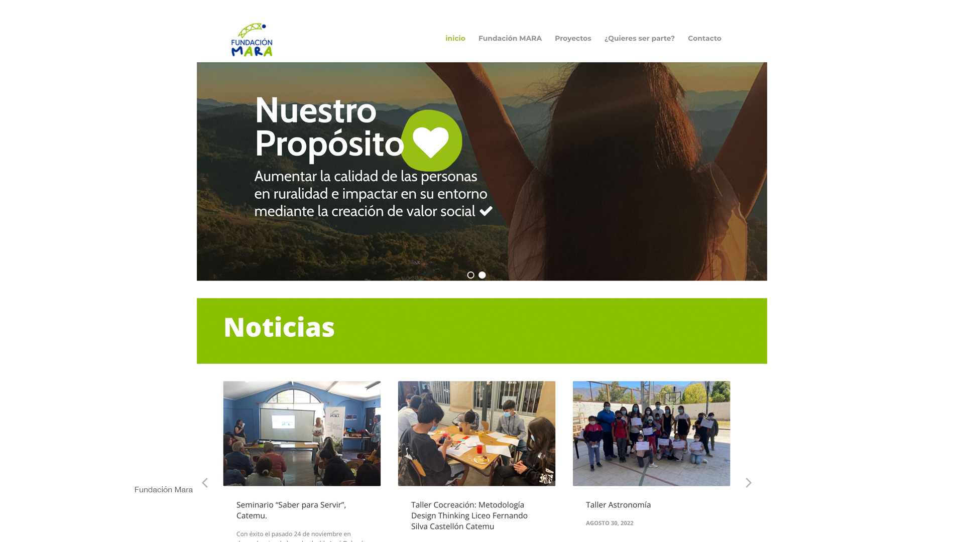 Web Fundación Mara
